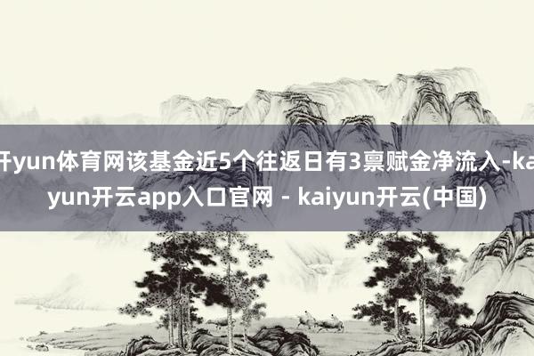 开yun体育网该基金近5个往返日有3禀赋金净流入-kaiyun开云app入口官网 - kaiyun开云(中国)