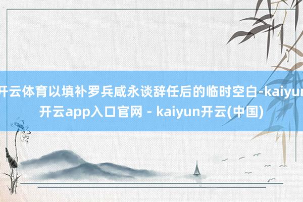 开云体育以填补罗兵咸永谈辞任后的临时空白-kaiyun开云app入口官网 - kaiyun开云(中国)
