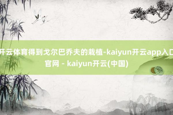 开云体育得到戈尔巴乔夫的栽植-kaiyun开云app入口官网 - kaiyun开云(中国)
