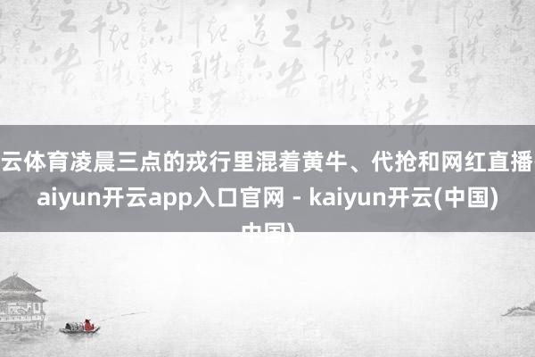 开云体育凌晨三点的戎行里混着黄牛、代抢和网红直播-kaiyun开云app入口官网 - kaiyun开云(中国)