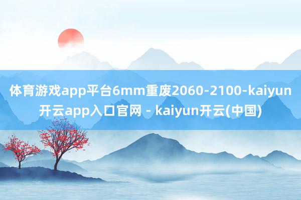 体育游戏app平台6mm重废2060-2100-kaiyun开云app入口官网 - kaiyun开云(中国)