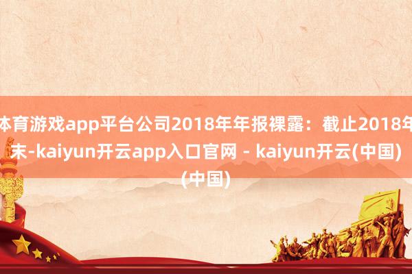 体育游戏app平台公司2018年年报裸露:截止2018年末-kaiyun开云app入口官网 - kaiyun开云(中国)