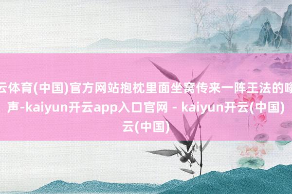 开云体育(中国)官方网站抱枕里面坐窝传来一阵王法的嗡嗡声-kaiyun开云app入口官网 - kaiyun开云(中国)