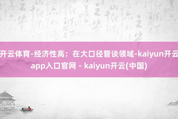 开云体育-经济性高：在大口径管谈领域-kaiyun开云app入口官网 - kaiyun开云(中国)
