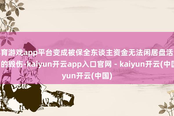体育游戏app平台变成被保全东谈主资金无法闲居盘活适用的毁伤-kaiyun开云app入口官网 - kaiyun开云(中国)