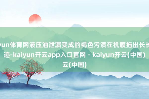 开yun体育网液压油泄漏变成的褐色污渍在机腹拖出长长足迹-kaiyun开云app入口官网 - kaiyun开云(中国)